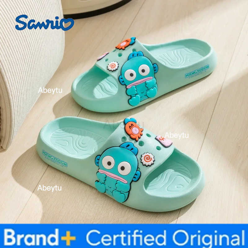 Sanrio Kawaii Slippers Anime Kuromi My Melody Hangyodon KT Cartoon Girls Soft Non-slip Soft Bottom Indoor Bathroom Beach Sandals Shoes H251230