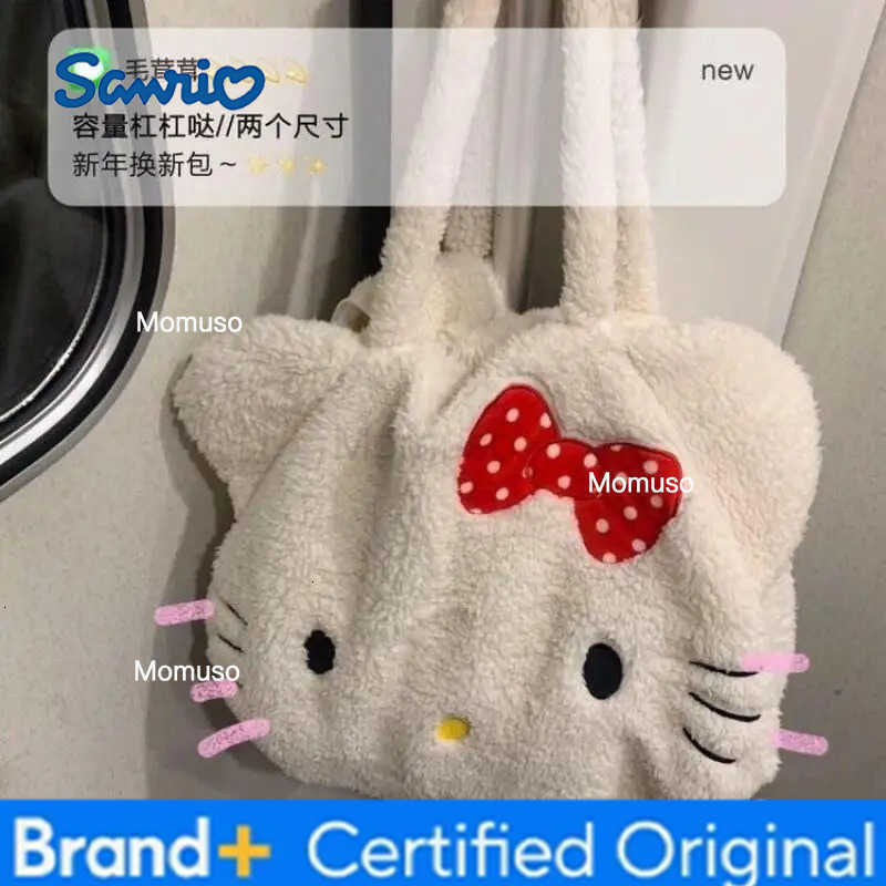Sanrio Shoulder Bag Hello Kitty Storage Bag Autumn and Winter Cute Anime Cartoon Kawaii Student Campus Adult Outdoors Portable H251230