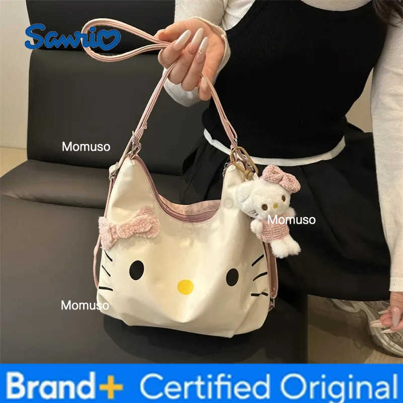Sanrio 2025 New Model Katie Multi-purpose Backpack for WomenCute Soft Kitty Cat Tote Bag Fashionable Shoulder Bag Shoulder Bag H251230
