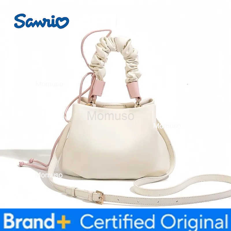 Sanrio Kawaii Hello Kitty Fashion Crossbody Bag Anime Cute Girl Advanced Versatile Handheld Bucket Bag Christmas Gift with Gift Box New H251230