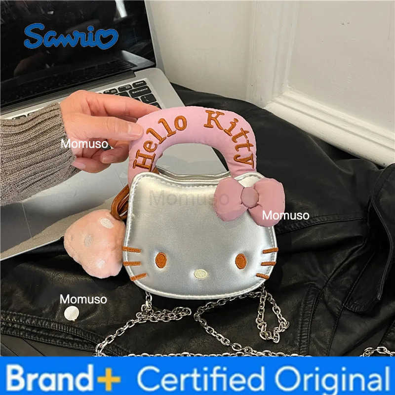 Sanrio New Cartoon Hello Kitty Advanced Chain Crossbody Bag Kawaii Mini Girl Handbag Cute And Stylish Cartoon Bag Girl Gift H251230