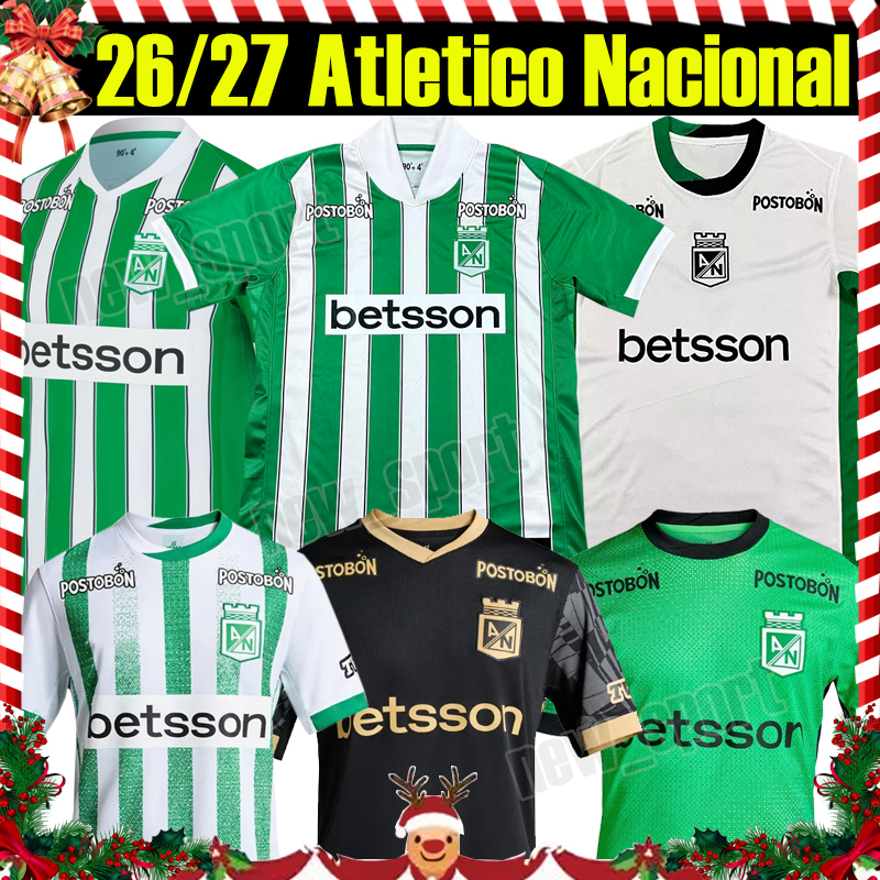 4XL 2025 26 Atletico Nacional soccer Jerseys J.Duque DA COSTA 24 25 atletico jersey Men D.Pabon Jarlan home away uniforms football shirts