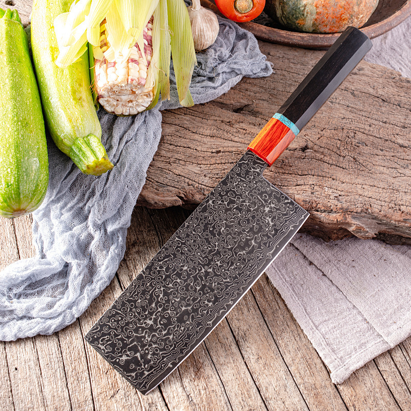 Handmade Chef Knife Damascus Steel Sharp Meat Vegetable Cleaver Gyuto Knife Japanese Hand Forged Kitchen Knives 250703