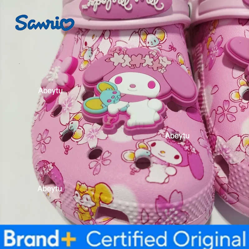 Sanrio Childrens Hole Shoes Cute Cartoon My Melody Printing Slippers Sandals Outdoor Beach Shoes Non-Slip Wear Resistant Fashionable H251230
