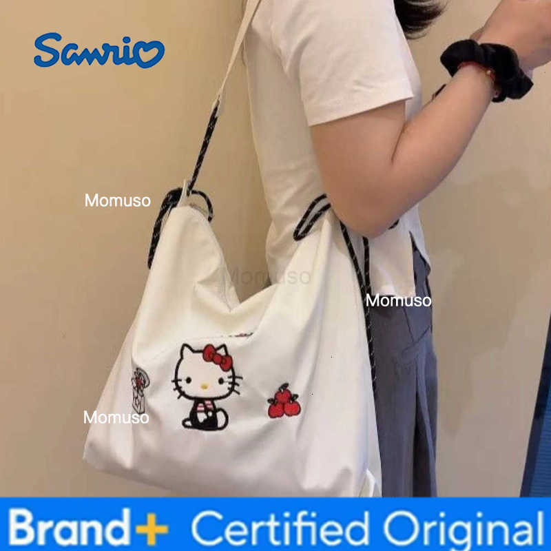 Sanrio New Anime Hello Kitty Womens Shoulder Bags ladies cute cartoon tote bag Kawaii Handbag cute embroidered crossbody bag H251230