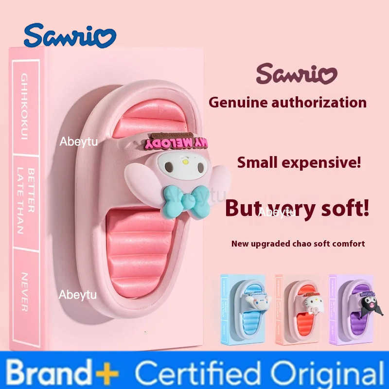 Sanrio Cute Family Slippers Kawai Slides Kuromi EVA Shoes Soft Antislip Sweet Cinamoroll H251230