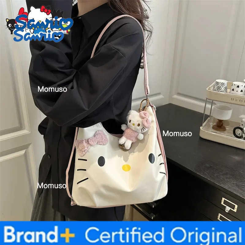 Sanrio 2025 New Model Katie Multi-purpose Backpack for WomenCute Soft Kitty Cat Tote Bag Fashionable Shoulder Bag Shoulder Bag H251230