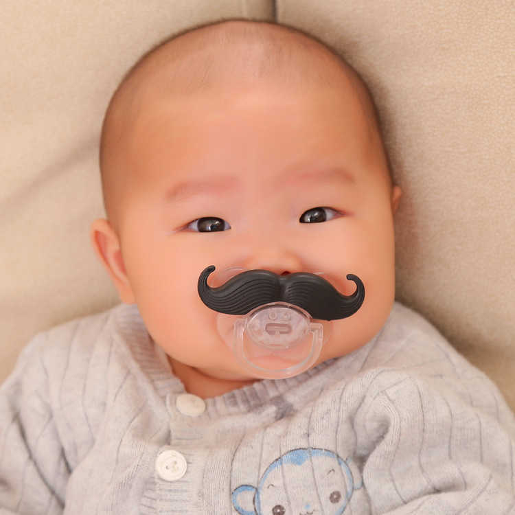 Funny Baby Pacifier teeth 14 options baby thumb tycoon cowboy silicone beard Pacifier L251230SI7B
