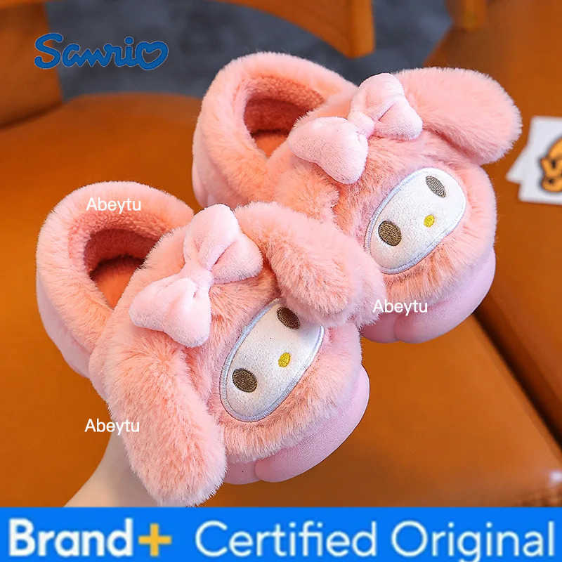 Sanrio New Winter Autumn Cartoon Kids Cotton Slippers - Toddler Big Kid Slippers Cute Parent-Child Home Slippers H2512301