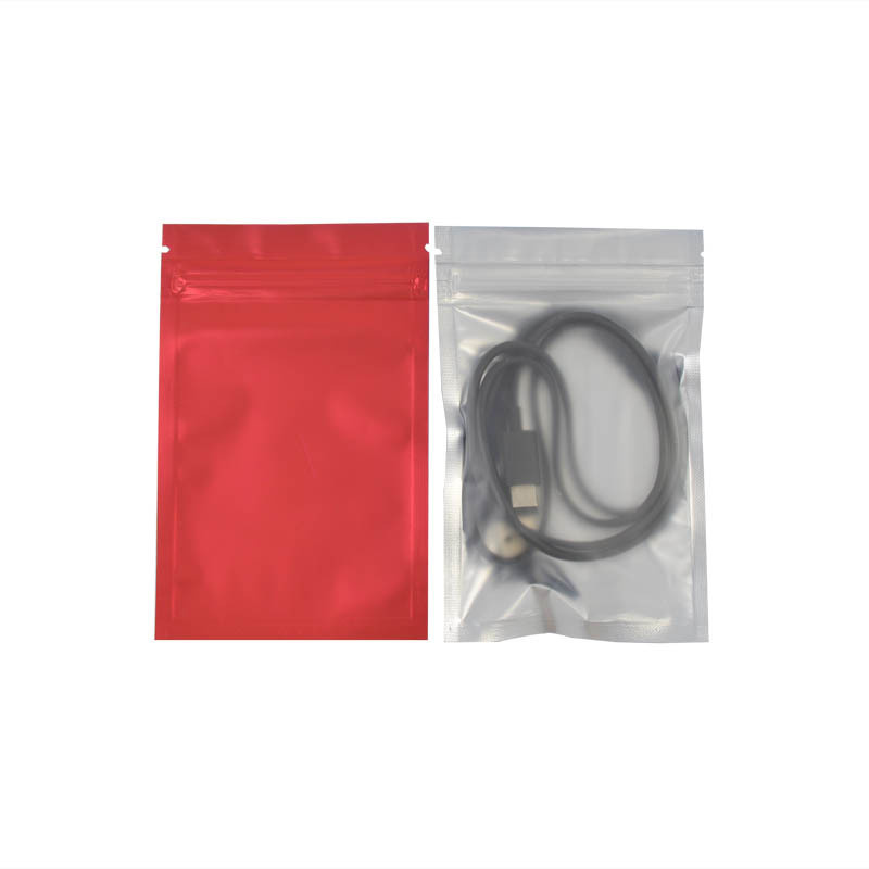 200 PCS Packaging Pouch Aluminum Foil bags Translucent Holographic Sealed Bag Zip Lock Bag for Coffee Tea Nuts Candy Powder Dried Fruits Storage Pouch