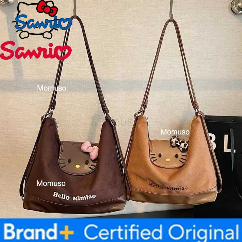 Sanrio Hello Kitty New Womens Handbag High Quality Girls Shopping Backpack Cartoon Versatile Multi Functional Use Shoulder Bag H251230