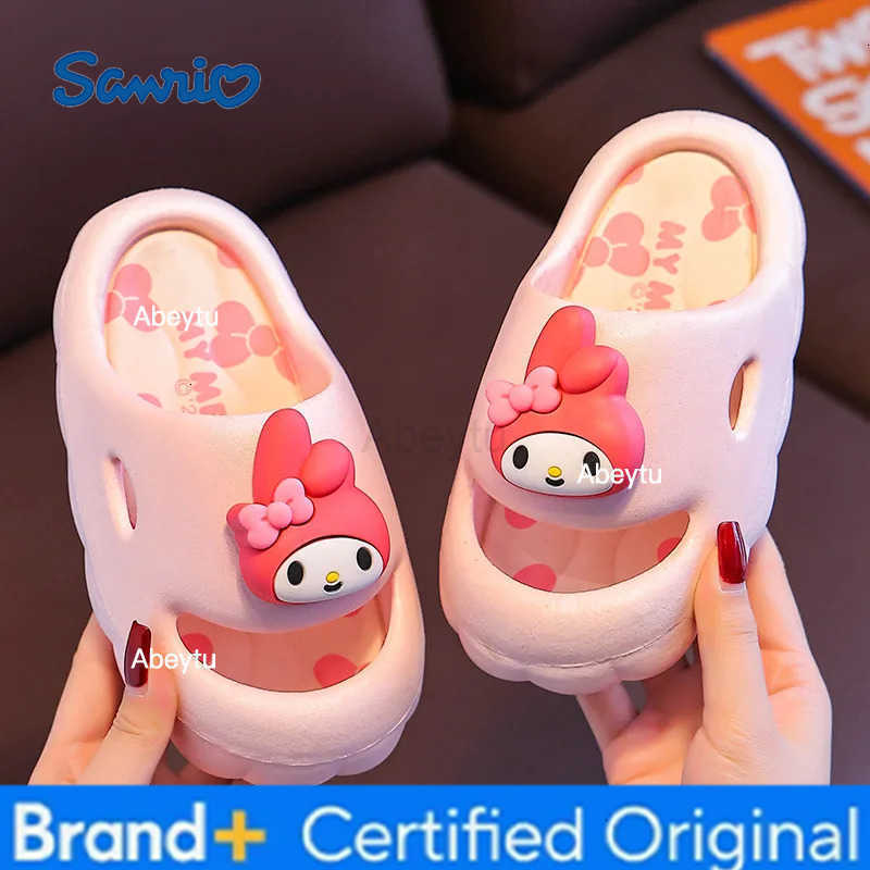 Sanrio Cute Cartoon Home Slippers for Girls - Summer Indoor/Outdoor Anti-Slip Flip Flops Cinnamoroll Kuromi my Melody Slippers H251230