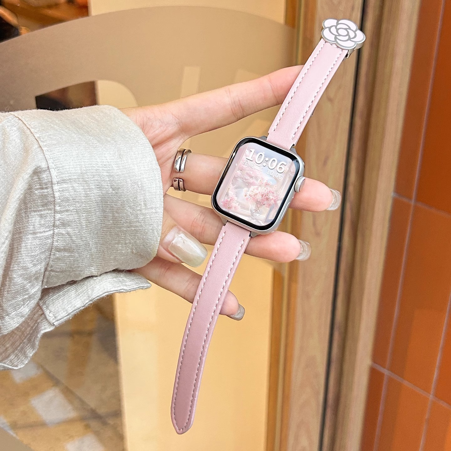 Compatible with Apple Watch S10 Camellia 10% off Stackable 8 Magnetic 7 6 iWatch S123 Strap Women Summer