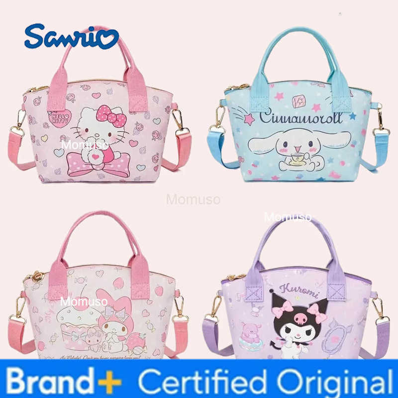 Sanrio Lovely Cinnamoroll Hello Kitty Tote Handbag Stylish Versatile with Adorable Kuromi Mymelody Prints Perfect Shoulder Bag H251230