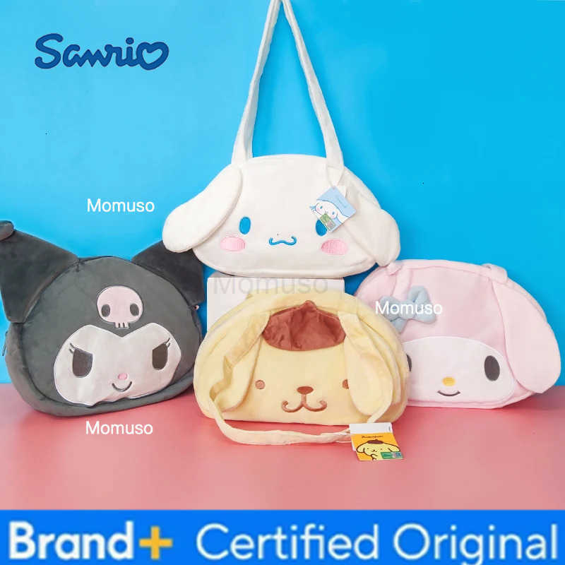 Sanrio series cute face shoulder bag cute girl backpack large capacity storage kuromi my melody cinnamoroll pompompurin H251230