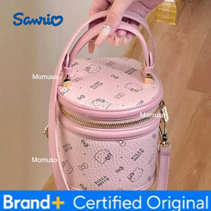 Sanrio Hello Kitty Bucket Bag Cute Cartoon Printing Printed Texture Messenger Bag New Fashion Delicate Personality Versatile Clutch Bag H251230