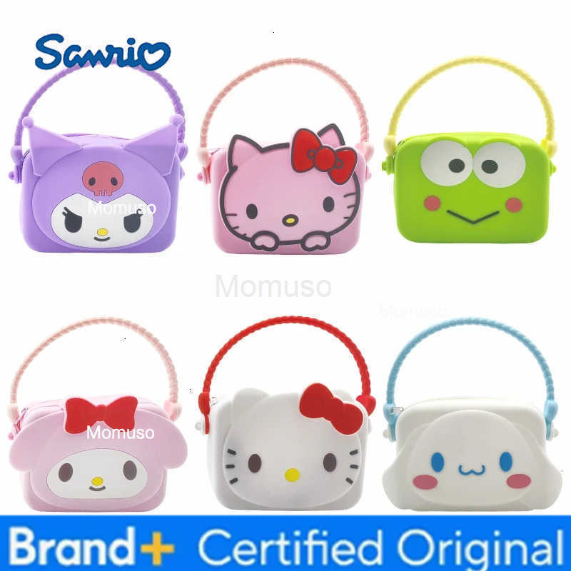 Sanrio Anime Hello Kitty Kawaii Fashion Girl Storage Bag Silicone Purse Cute Cartoon Crossbody Shoulder Bag Child Birthday Gifts H2512301