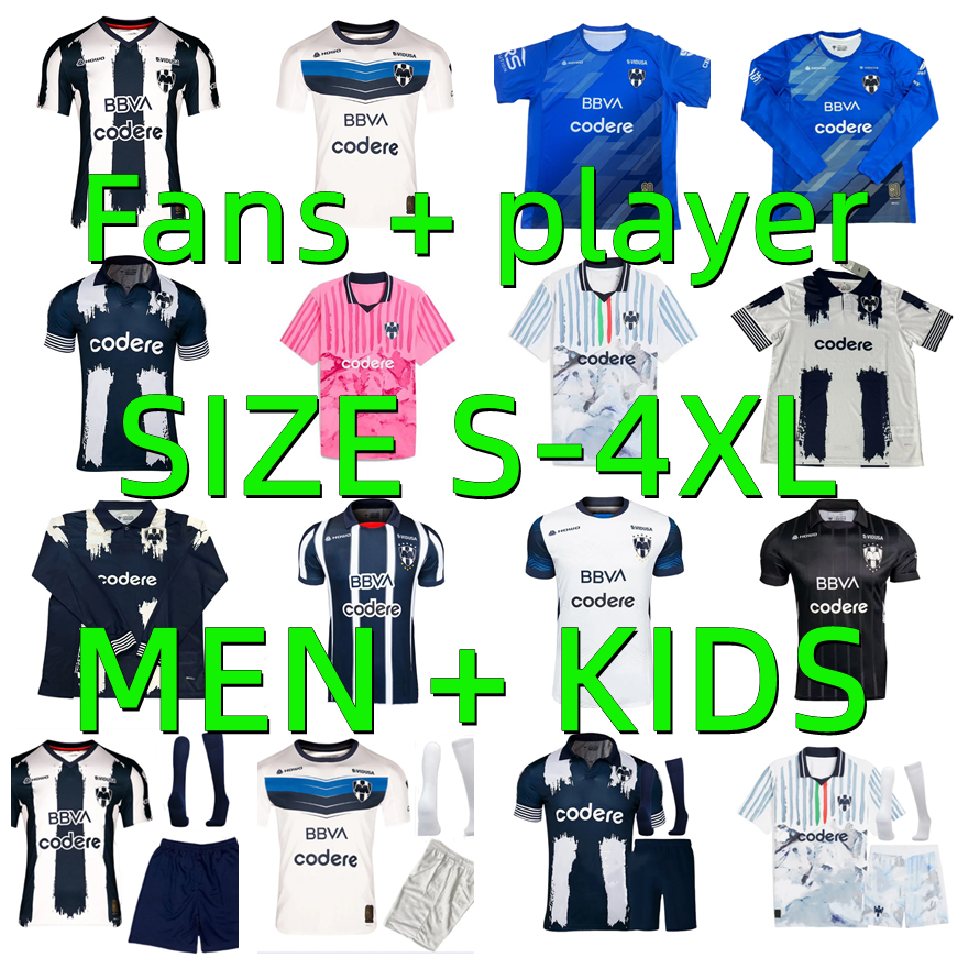 Sergio Ramos 2024 2025 2026 CF Monterrey CANALES Soccer Jerseys Retro Rayados 80th Anniversary L.OCAMPOS E.AGUIRRE REYES G.BERTERAME V.GUZMAN football men kids shirt