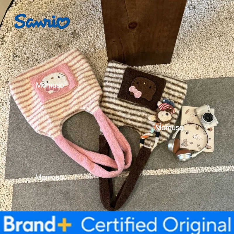 Sanrio Cute cartoon Hello kitty autumn and winter furry shoulder bag cute large-capacity armpit bag tote commuting bag holiday gift H251230
