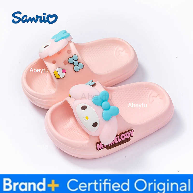 Sanrio New Summer Cute Sandals Aged 3-7 Childrens Non-Slip Closed-toe Slippers Baby Boys Girls Outdoors Garden Shoes H251230