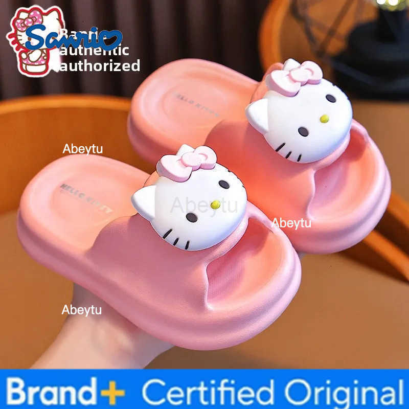 Sanrio Kulome Summer Childrens Cool Slippers for Girls Parent-child Non-slip Girls Middle Childrens Bath Baby Fashion Slippers H251230