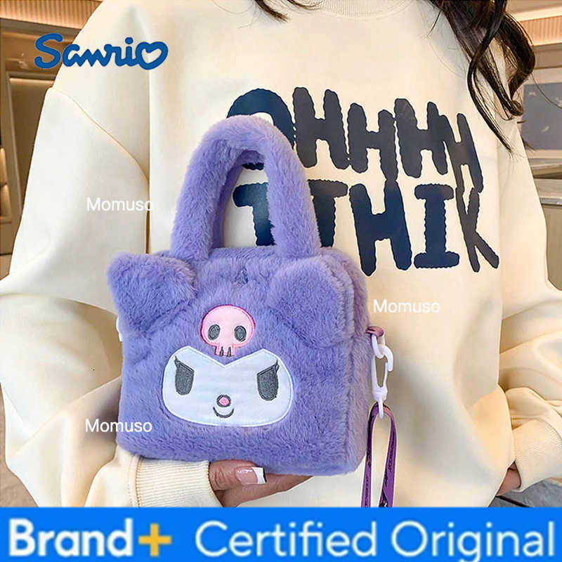 Sanrio Anime Bag Kawaii Kuromi Cinnamoroll Melody Cartoon Plush Handbag Cosmetic Bag Travel Storage Bag Girl Birthday Gifts H251230