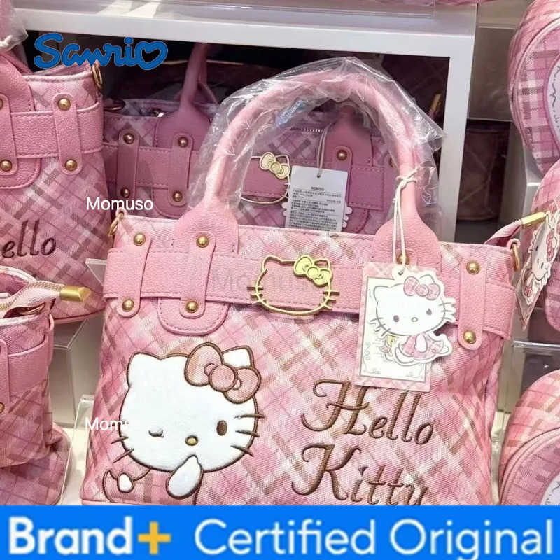 Sanrio Kawaii Hello Kitty Student Crossbody Bag Anime Cute Girl Handbag Fashion Versatile New Model Square Mini Bag Festival Gift New H251230