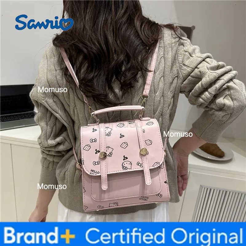 Sanrio Stylish retro-inspired minimalist handbag Hello Kitty Tote handbag new versatile shoulder bag New cute cartoon cat crossbody bag H251230
