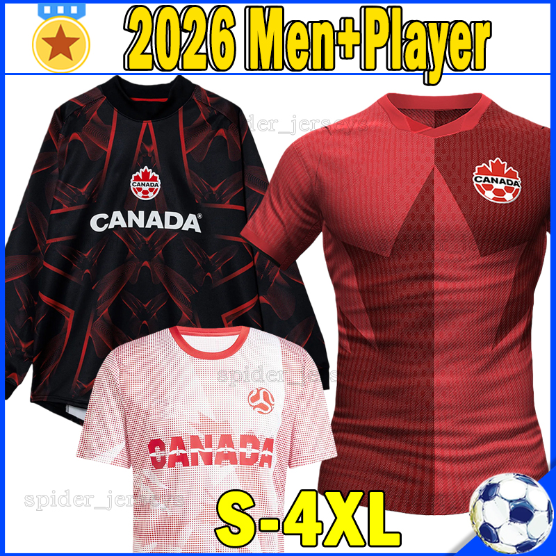 XXXL 4XL 2026 Canada Soccer Jerseys men's national soccer team DAVID PROMISE BUCHANAN SALIBA Fans Player Football Shirts 26 27 OLUWASEYI CORNELIUS AHMED Men Uniforms