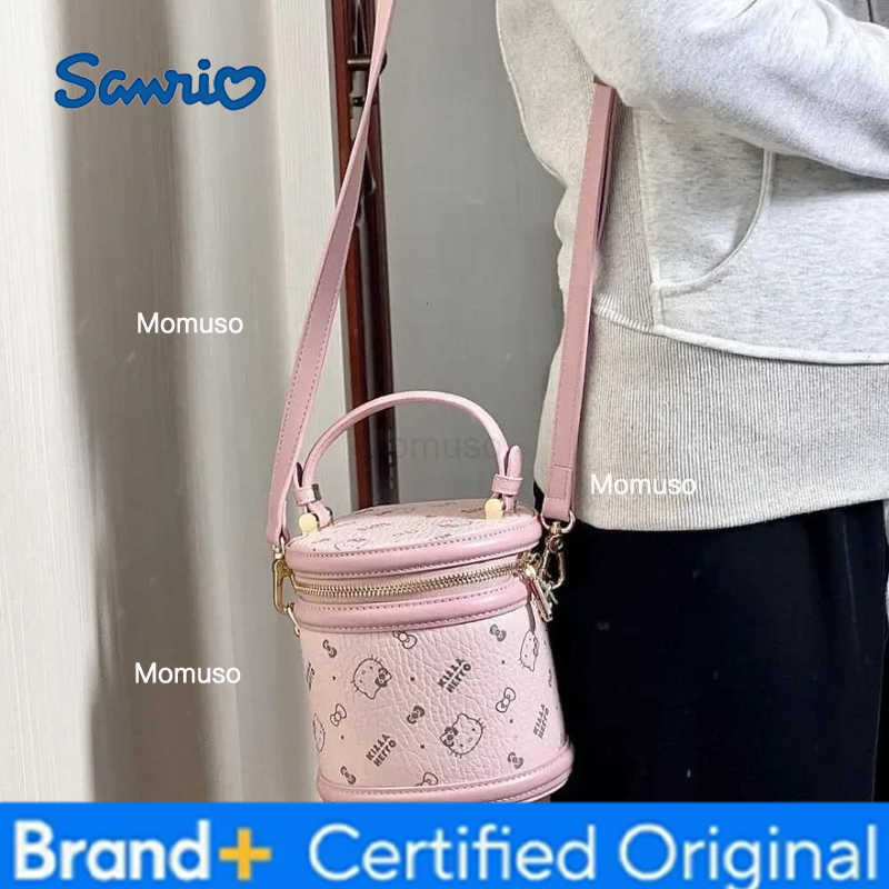 Sanrio Hello Kitty Bucket Bag Cute Cartoon Printing Printed Texture Messenger Bag New Fashion Delicate Personality Versatile Clutch Bag H251230
