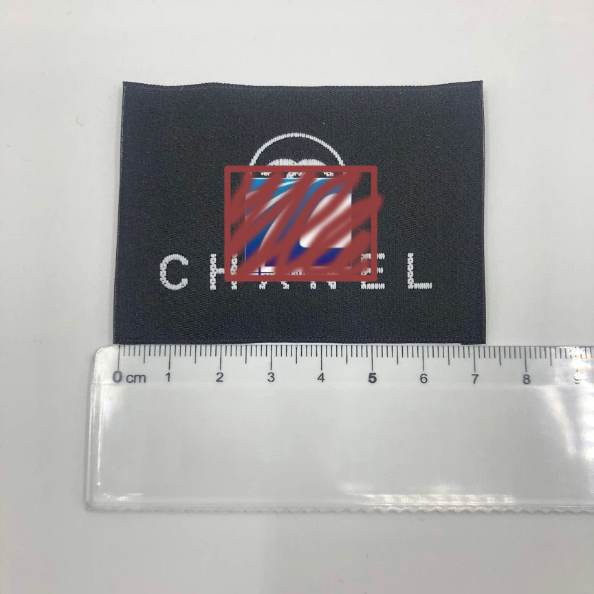 C Brand luxury designer Woven Clothing Label Brand Logo Care labels Wash labels Neck label Print Satin Woven label C-part 2