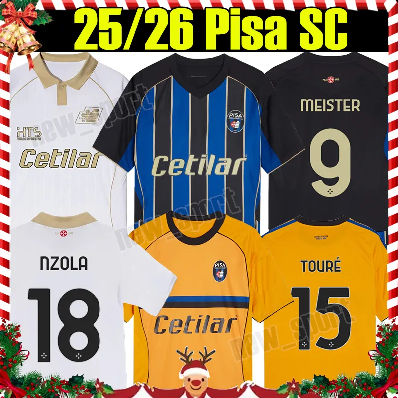 4XL 25/26 PISA SC Soccer jerseys NZOLA MEISTER LERIS PICCININI BUFFON AEBISCHER ANGORI MOREO TRAMONI STENGS Men kids kit socks Football shirts