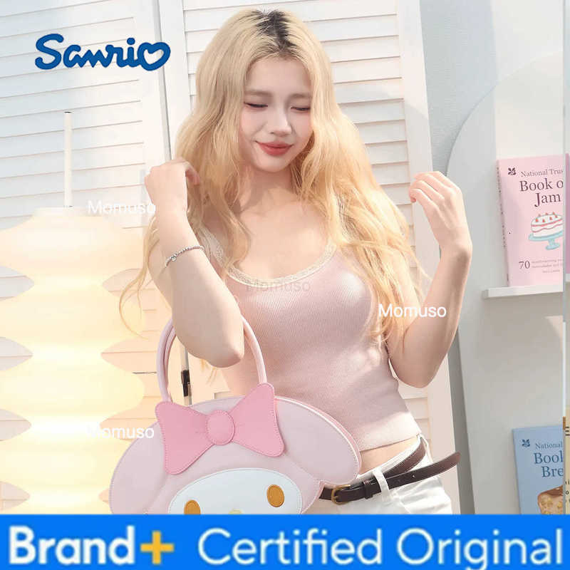 Sanrio Melody Handbag Cute Cartoon Handbag Pu Leather Material Pink Shoulder Bag Fashion Trend Christmas Gift H251230