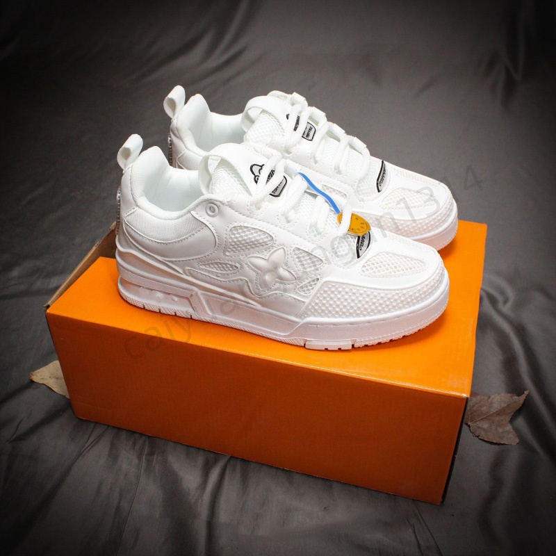 2026 fashion new printing Luxury casual skate shoes designer White sneakers Luxury mens women low cut platform classic black white grey trainers 36-45 B48