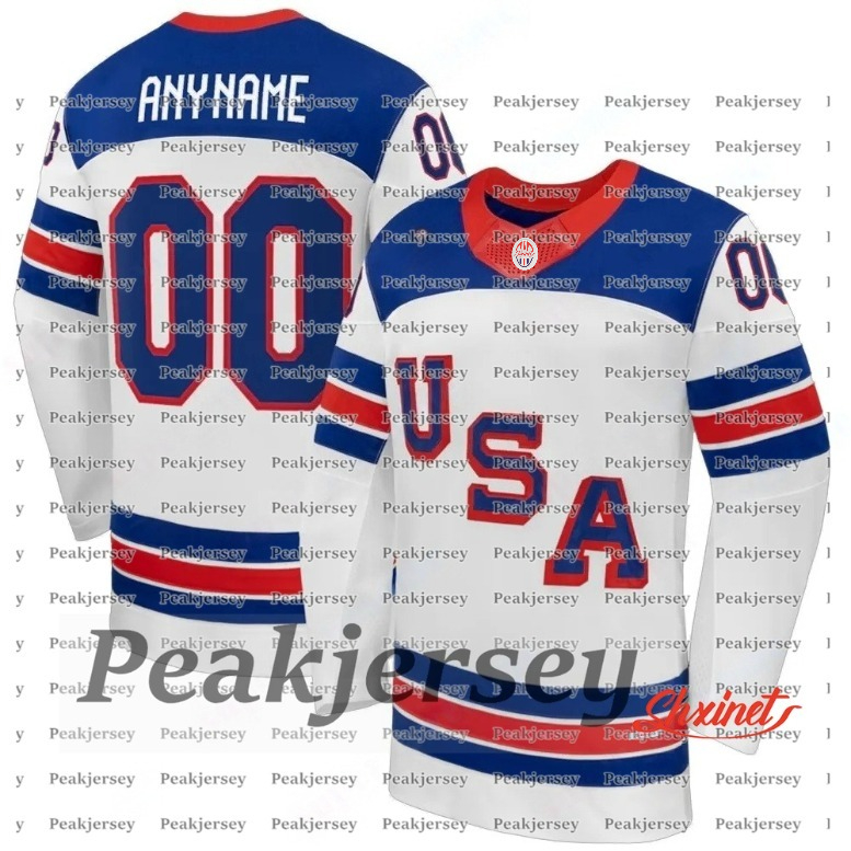 Team USA 2026 Olympices Hockey Jersey Auston Matthews Hughes Charlie McAvoy Matthew Tkachuk Clayton Keller J.T. Miller Robertson Thompson Cole Caufiel
