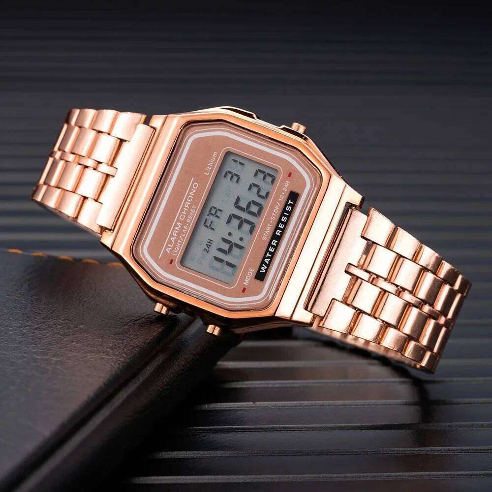 2025 Digital Watches For Men Sports Waterproof Bracelet Clock Gold Electronice LED Wristwatch Women 25M1230