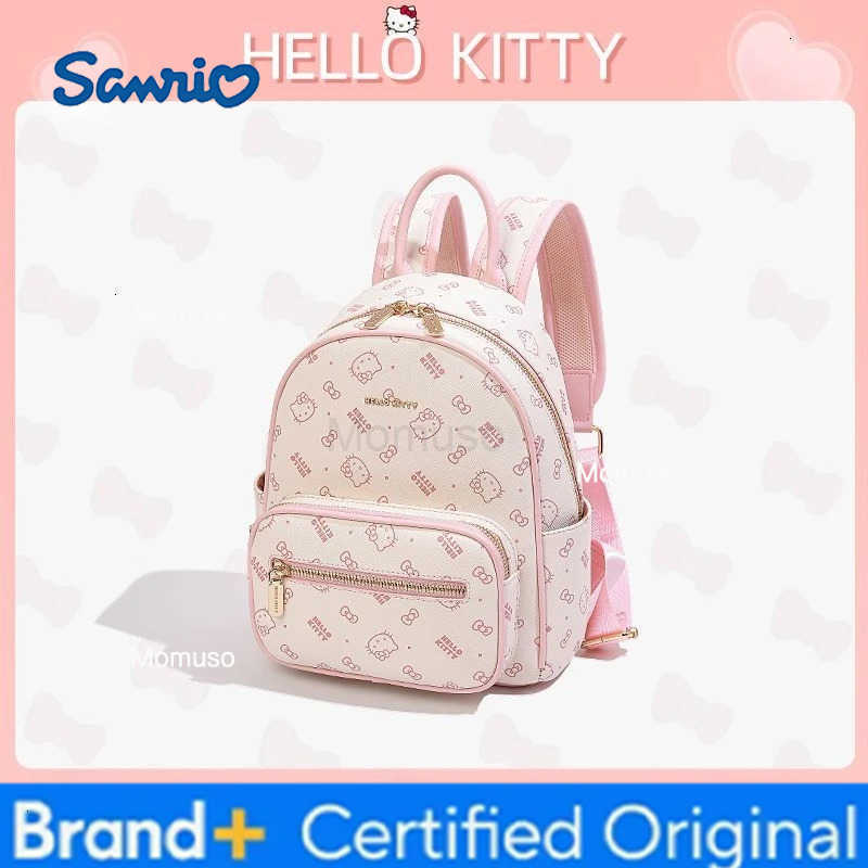 Sanrio Kawaii Hello Kitty Fashion Backpack Anime Cute Girl Advanced Versatile Outdoors Travel Bag Christmas Gift with Gift Box New H251230