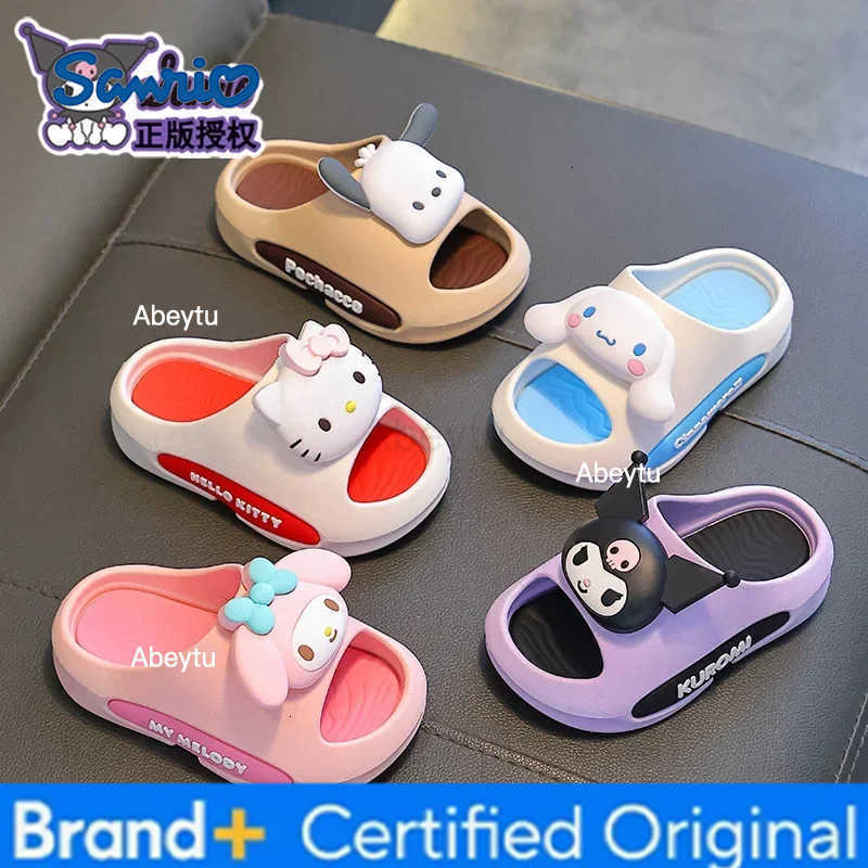 Sanrio 2026 Summer Girls Sandals 2026 New style Non slip Indoor Bathing Slippers for Children at Home H251230