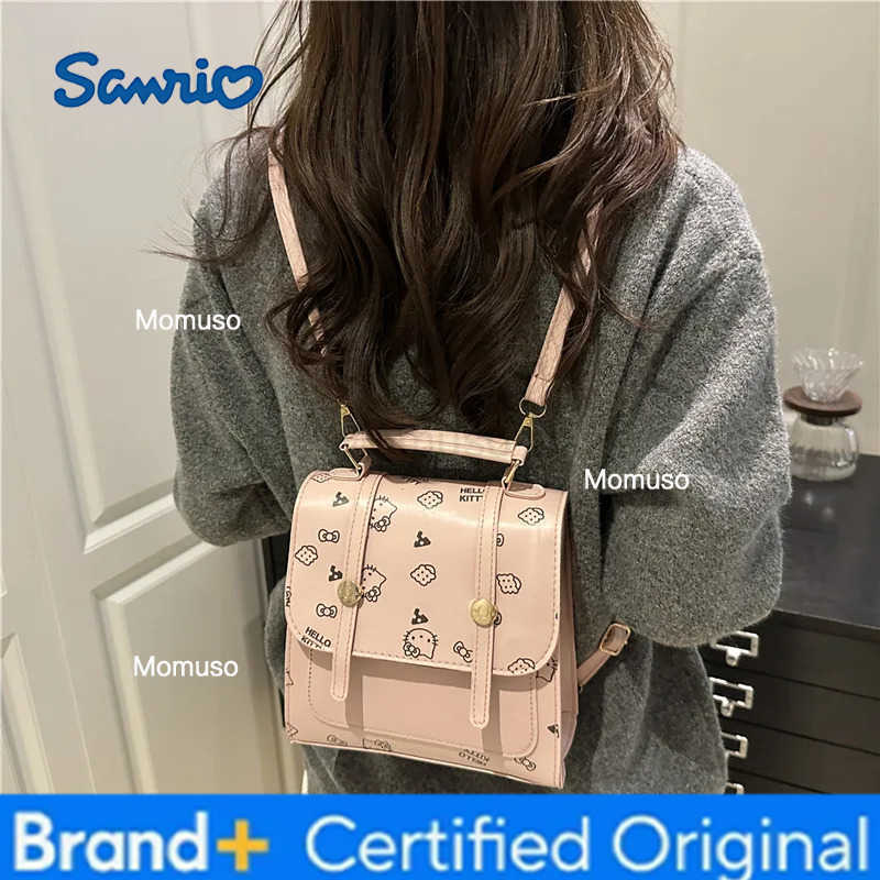 Sanrio Stylish retro-inspired minimalist handbag Hello Kitty Tote handbag new versatile shoulder bag New cute cartoon cat crossbody bag H251230