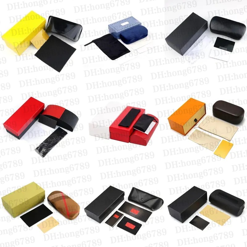 Fashion brand glasses case luxury designer Sunglasses Cases chrome cardier channes CEL glasses box Prabox miuglasses box Yslly Glasses Cases