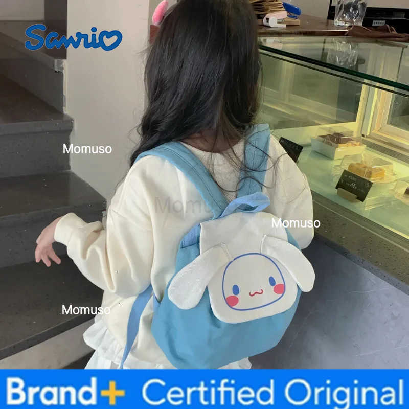 Sanrio Sanrios Child Backpack Kuromi Hello Kittys Cartoon Kawaii Girl School Bag Light Small Canvas Breathable Printing Anime Figure H251230