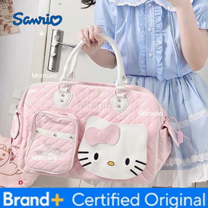 Sanrio Hello Kitty Large Capacity Crossbody Bag Pink Shoulder Bags For Women Y2k Sweet Girl PU Leather Handbag H2512301