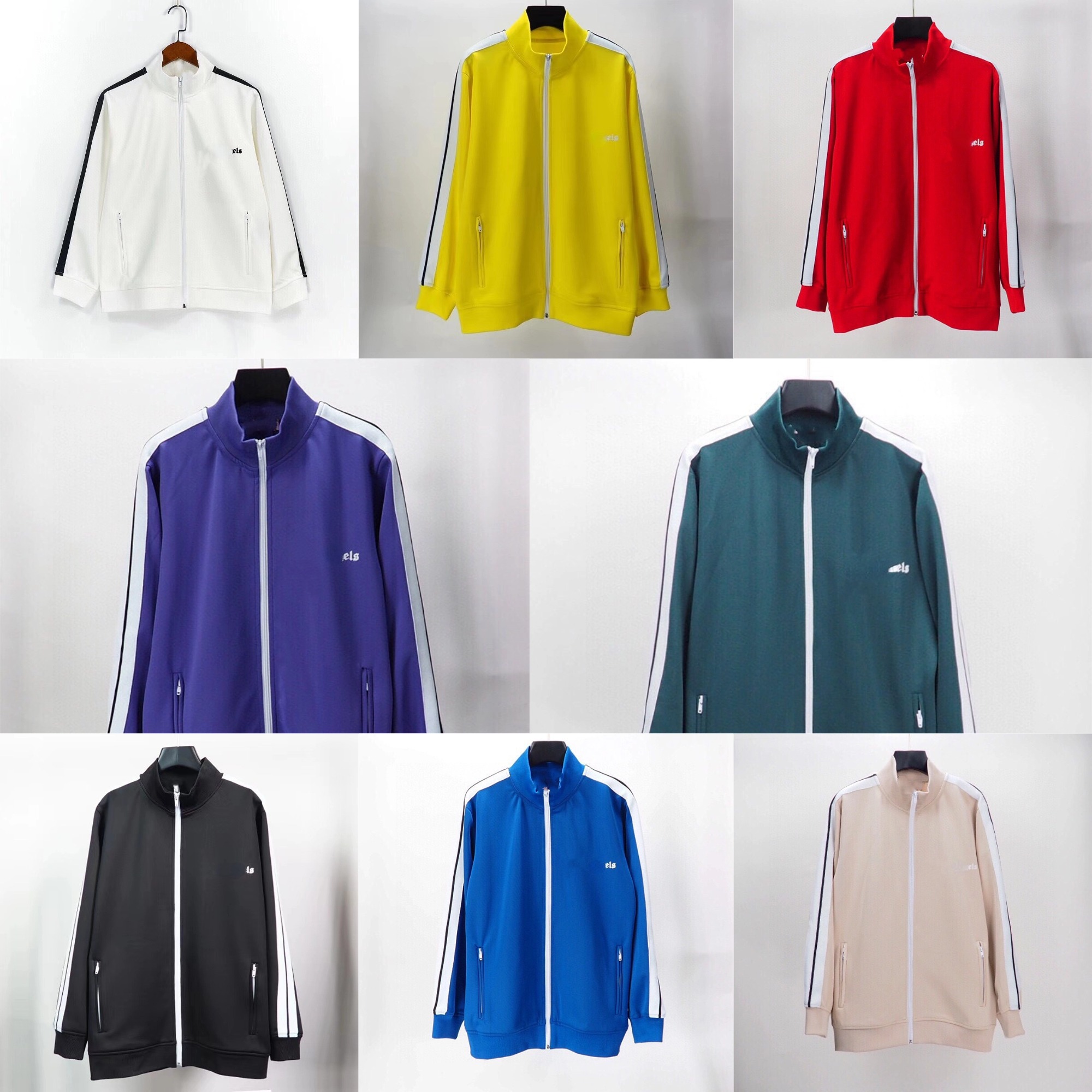 Men's Jackets Designer Jackets Letter Embroidery Jackets Rainbow Stripes Casualwear Multicolored Fashion Y2k Jackets