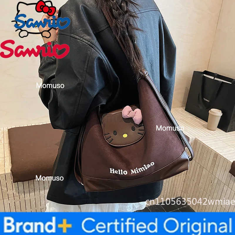 Sanrio Hello Kitty New Womens Handbag High Quality Girls Shopping Backpack Cartoon Versatile Multi Functional Use Shoulder Bag H251230