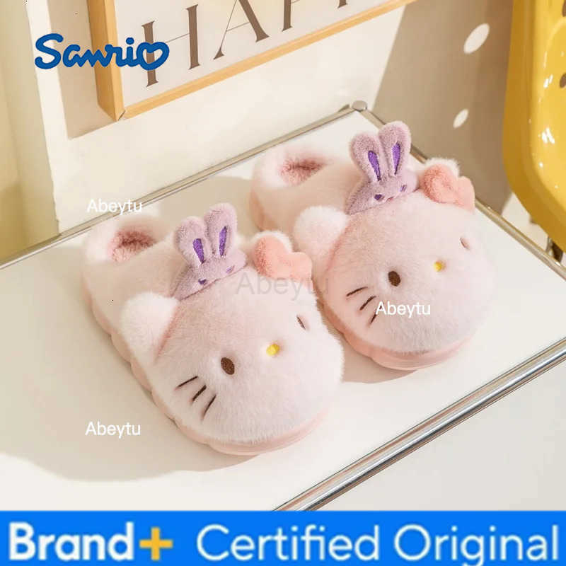 Sanrio Child Cotton Slippers Cute Cartoon Parent-Child Keep Warm Home Interior Keep Warm Girl Gift Kawaii Cartoon Anime Figure H251230