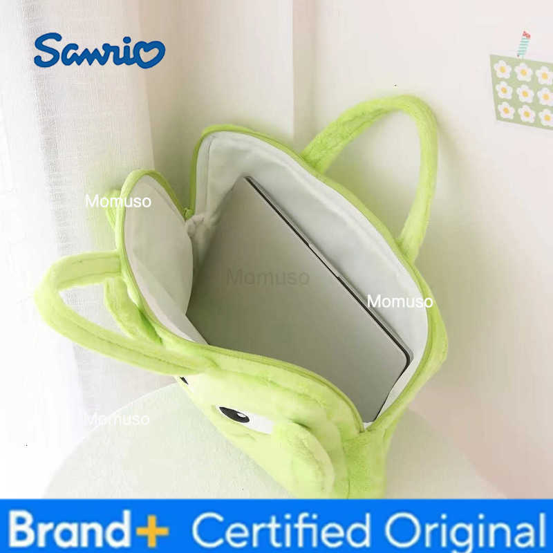 Sanrio Cute Laptop Bag Kuromi My Melody Cinnamoroll Kawaii Japanese Style Tablet Bag Cartoon Plush Handbag Luggage Bag Girl H251230