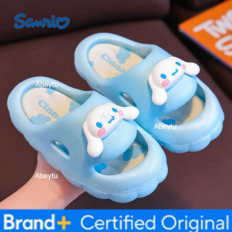 Sanrio Kawaii Kuromi Girls Kids Cute Slippers My Melody Anime Sanrioed Cinnamoroll Home Sandal Summer Cute Cartoon Babys Non-Slip Shoes H251230