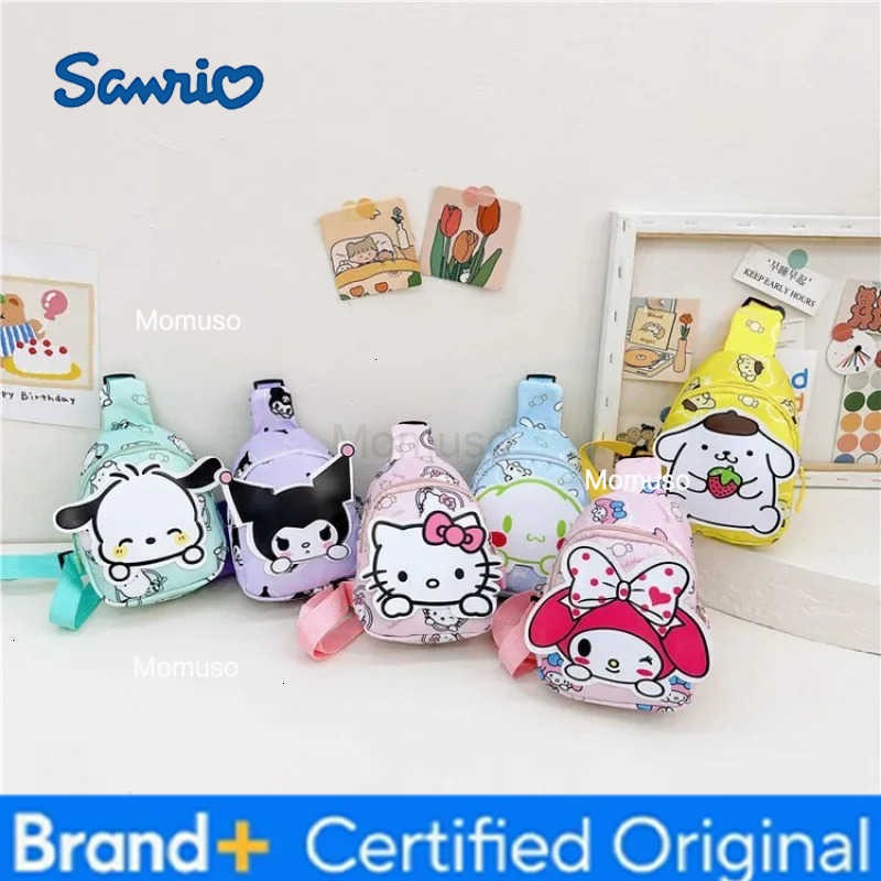 Sanrio Kawaii Hello Kitty Chest Bag Crossbody Bags Kuromi My Melody Cinnamoroll Messenger Shoulder Handbag for Women Toys Girls H251230