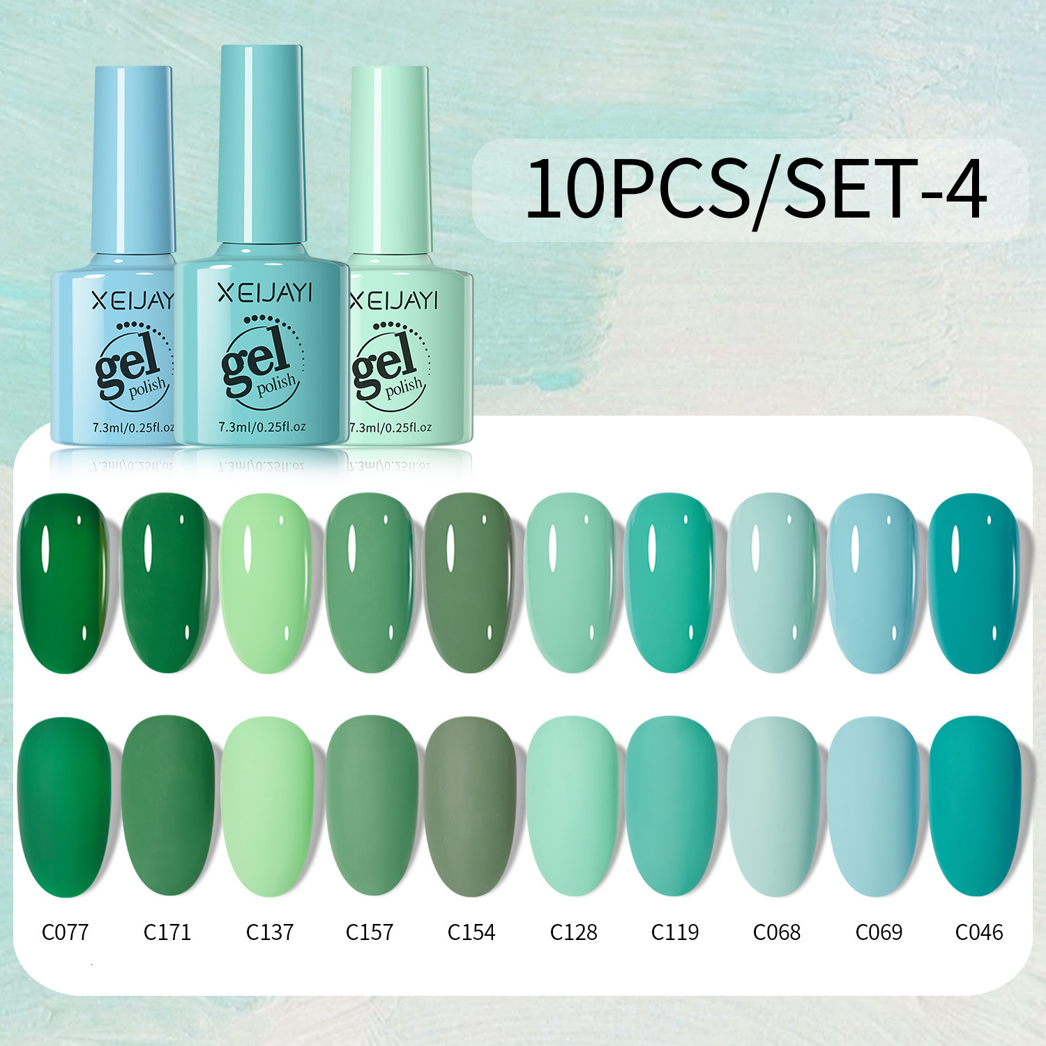 10 Color Set 73ml Summer Trend 6 Color Nail Gel 2024 New UV Gel Trend Whitening Nail Set