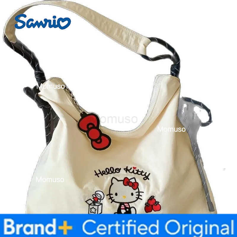 Sanrio Hello Kitty Vintage Black Handbag Y2K Style for Women Hot Girl Handbag Tote Bag Makeup Storage Bag Trend Tote Gift H251230